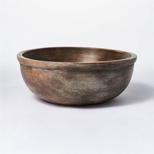 Studio McGee antique wood bowl